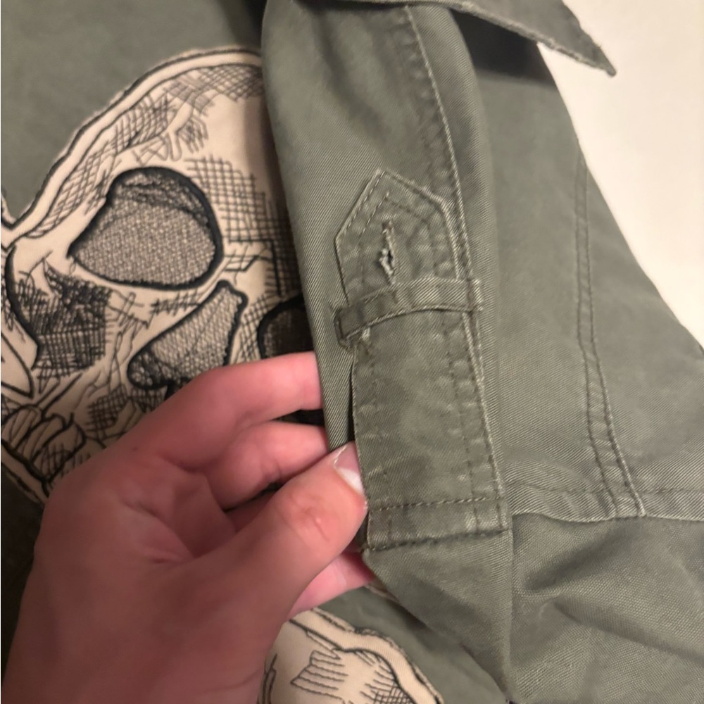 Affliction Men's cross bone military Jacket - Picture 4 of 10